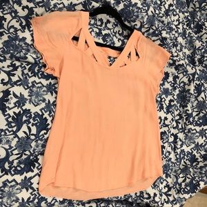 Pale orange cutout Maeve Blouse